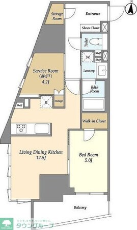 LaSante文京千駄木の物件間取画像